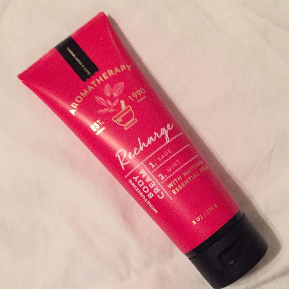 Bath and Body Works Recharge” body cream